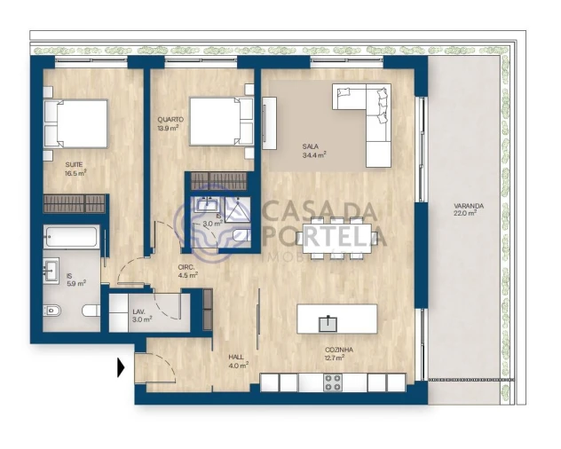 Apartamento T2 para Venda em Canidelo Foto 15