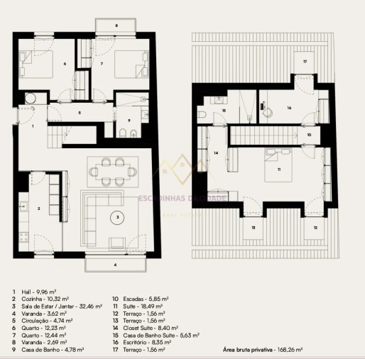 Apartamento T3 para Venda em Alcantara Planta 1