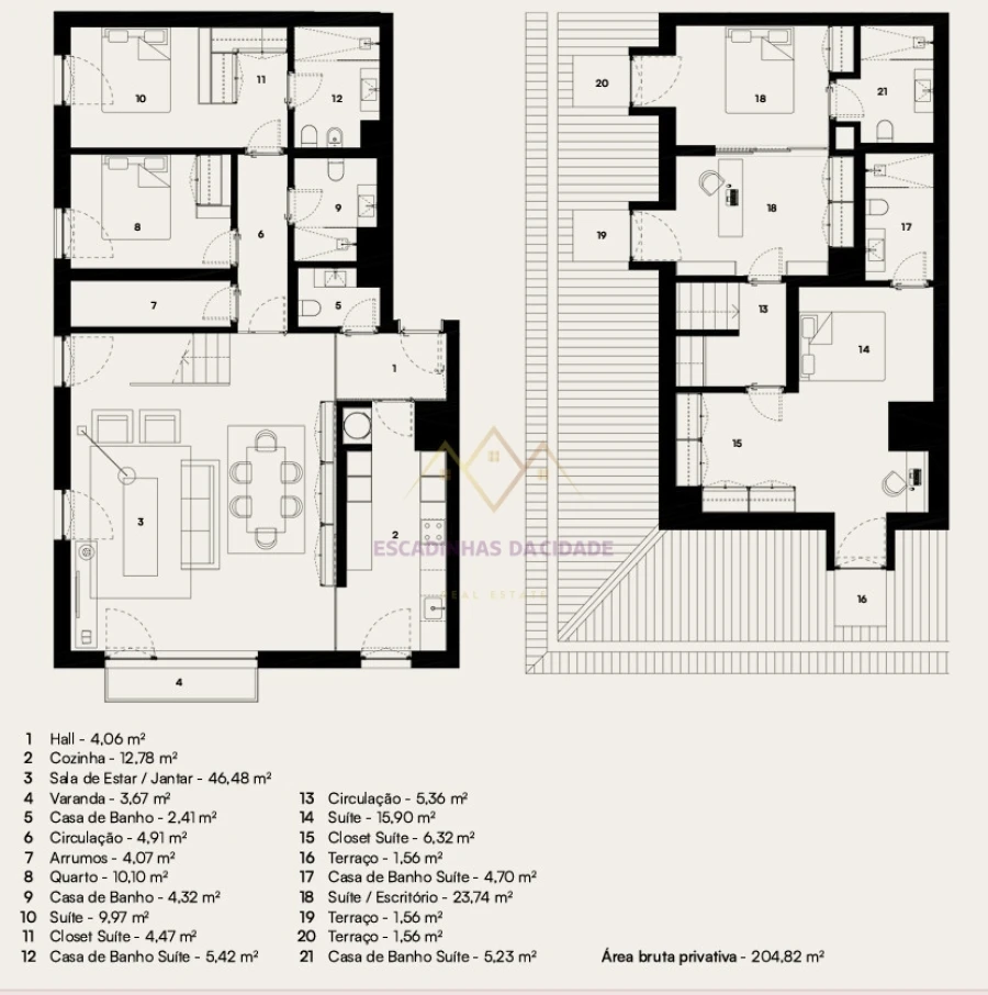 Apartamento T4 para Venda em Alcantara Planta 1