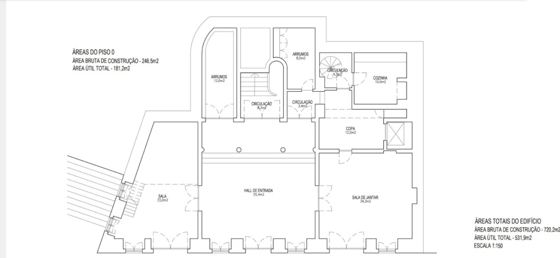 Moradia T7 para Venda em Misericórdia Planta 1