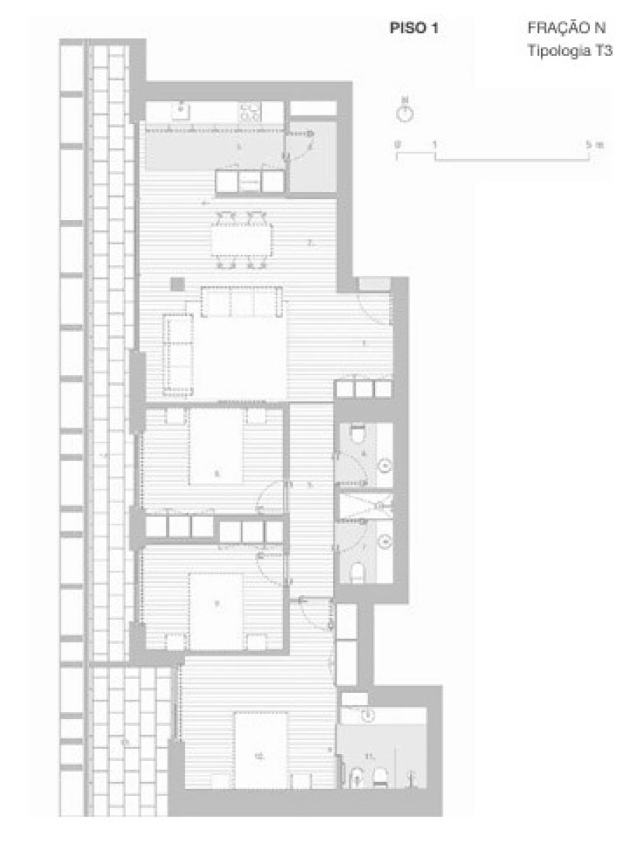 Apartamento T3 para Venda em Arcozelo Planta 1
