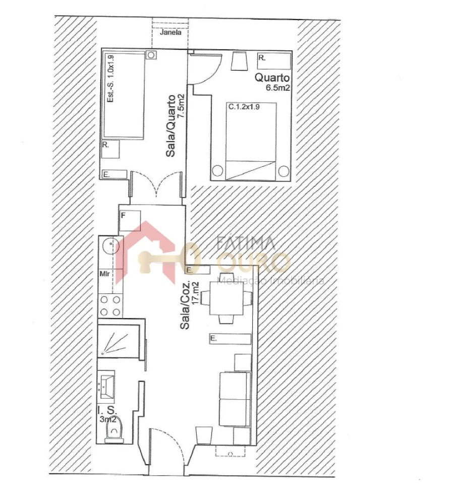 Apartamento T1 para Venda em Caia, São Pedro e Alcáçova Foto 2