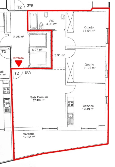 Apartamento T2 para Venda em Loule (São Clemente)