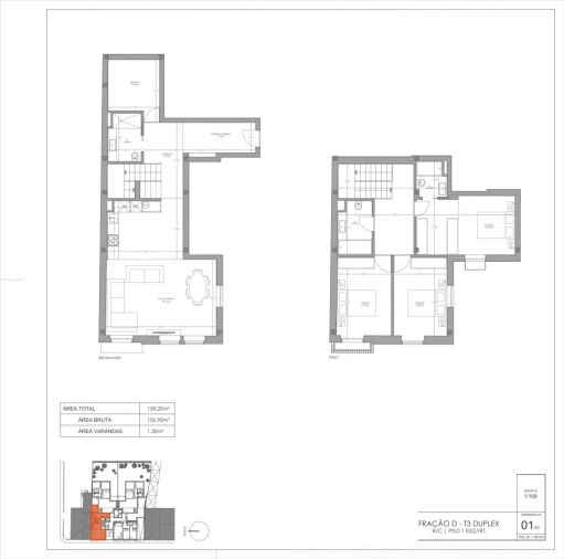 Apartamento T3 para Venda em Campanhã Planta 1