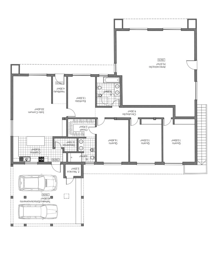 Moradia T5 para Venda em Santa Barbara de Nexe Planta 1