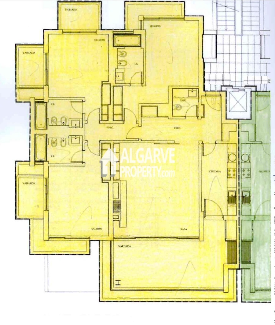 Apartamento T3 para Venda em Quarteira Planta 1