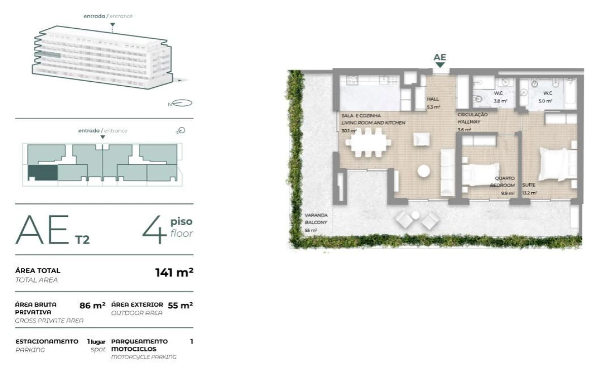Apartamento T2 para Venda em Cidade da Maia Foto 11