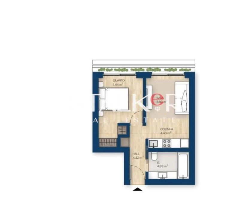 Apartamento T1 para Venda em Canidelo Foto 35