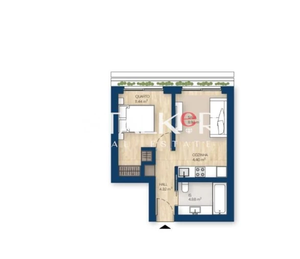 Apartamento T1 para Venda em Canidelo Foto 35