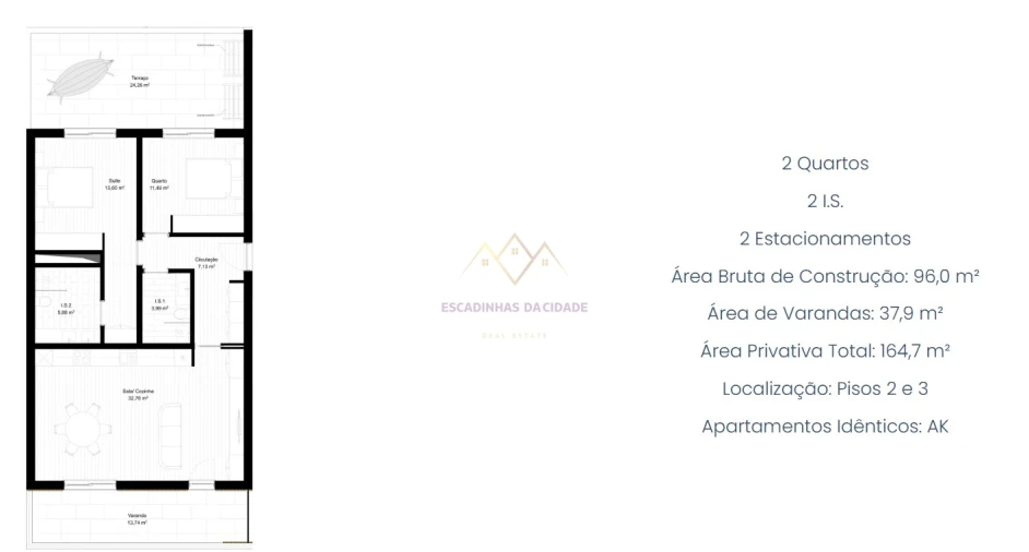 Apartamento T2 para Venda em Portimão Planta 1