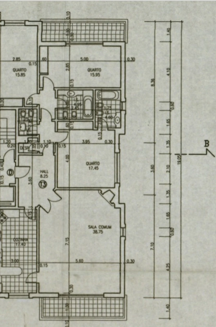 Apartamento T3 para Arrendamento em Cascais e Estoril Planta 1