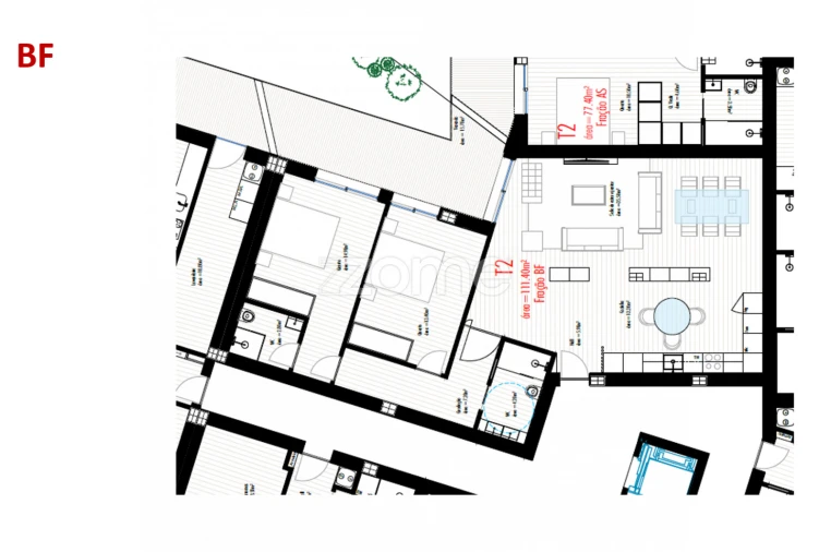 Apartamento T2 para Venda em Freamunde Planta 1