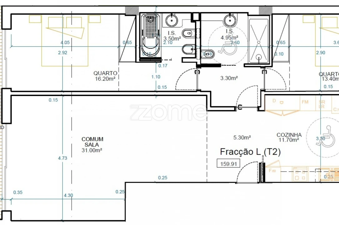 Apartamento T2 para Venda em Santa Maria e São Miguel, São Martinho, São Pedro Penaferrim Foto 18