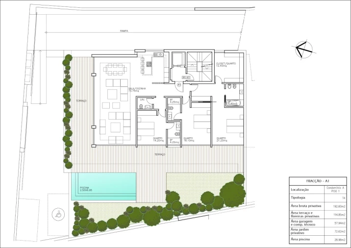 Apartamento T4 para Venda em Cascais e Estoril Planta 1
