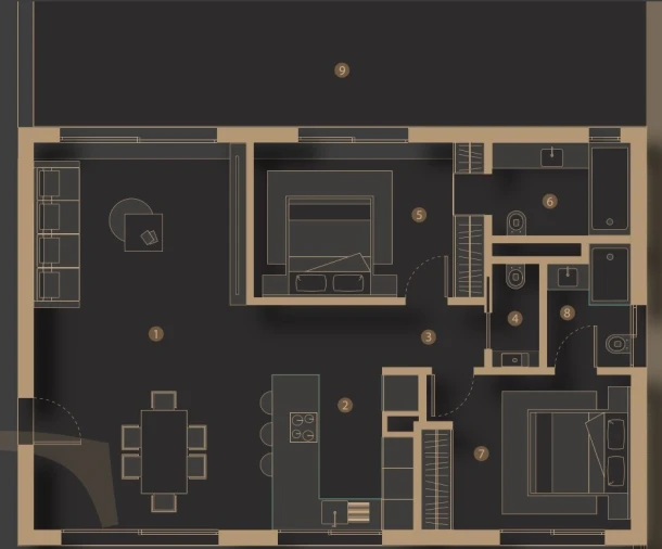 Apartamento T2 para Venda em São Martinho Planta 1