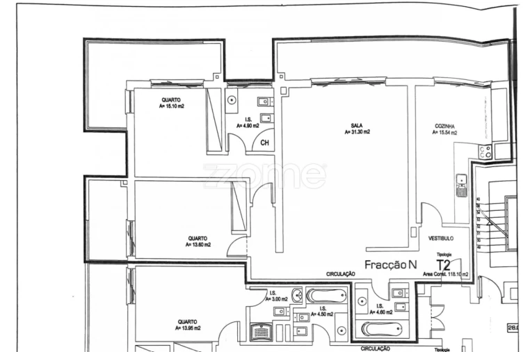 Apartamento T2 para Venda em Portimão Planta 1