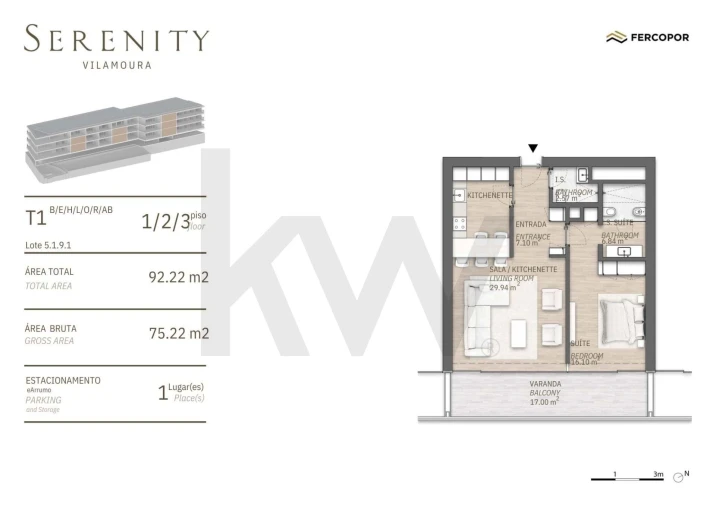 Apartamento T1 para Venda em Loule (São Clemente) Foto 8