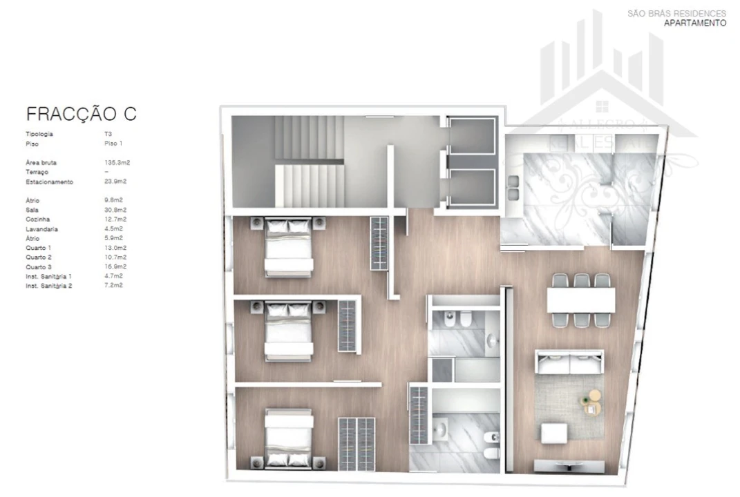 Apartamento T3 para Venda em Cedofeita, Santo Ildefonso, Sé, Miragaia, São Nicolau e Vitória Foto 48