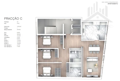 Apartamento T3 para Venda em Cedofeita, Santo Ildefonso, Sé, Miragaia, São Nicolau e Vitória