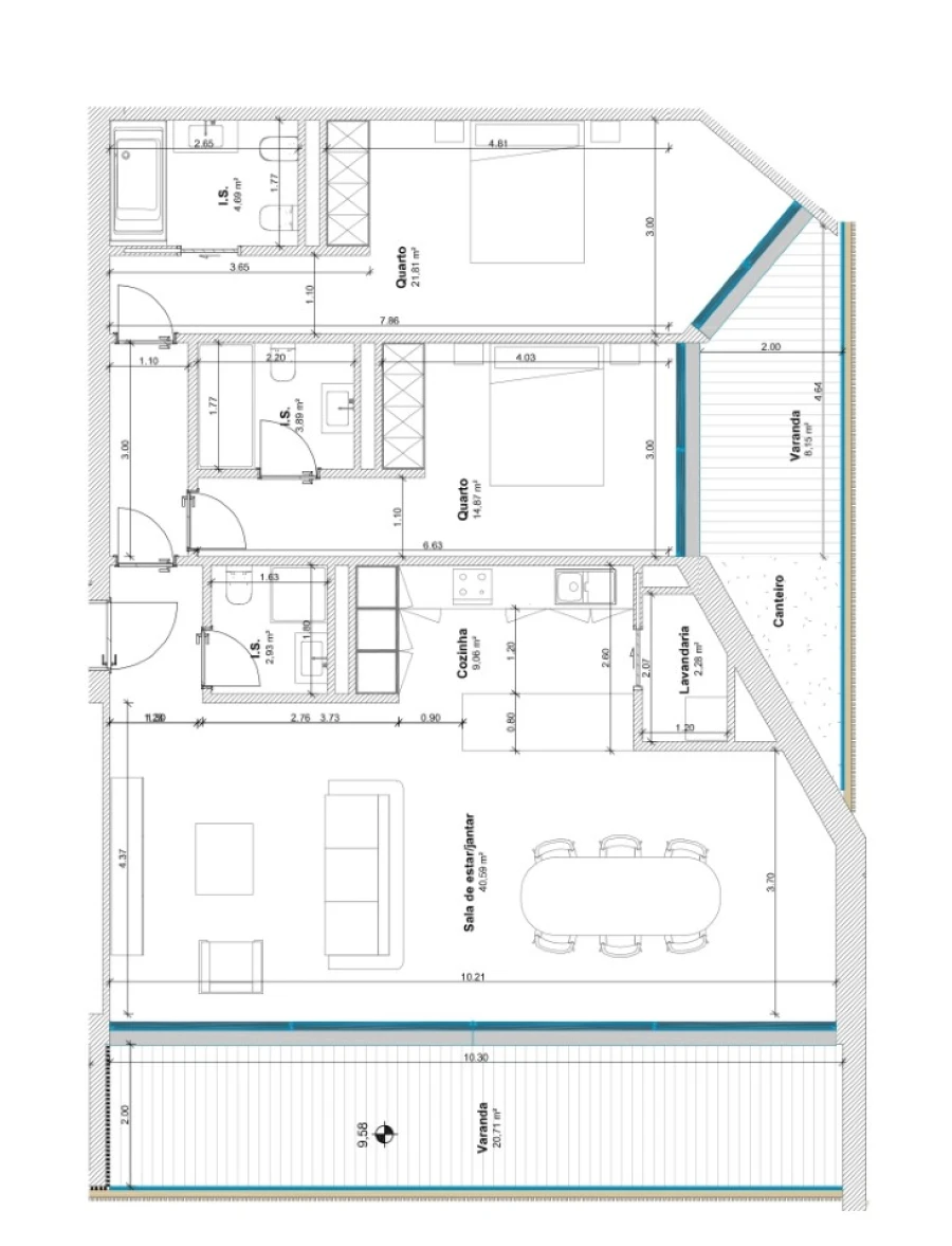 Apartamento T2 para Venda em Olhão Planta 1