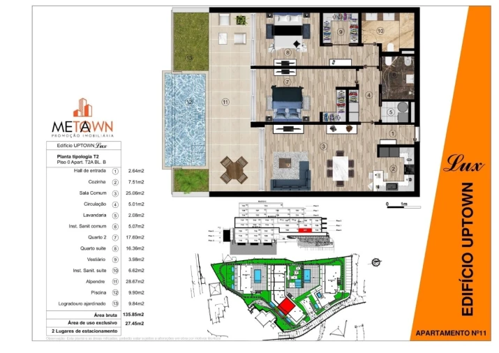 Apartamento T2 para Venda em Funchal (Santa Maria Maior) Planta 1
