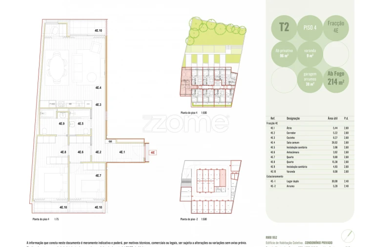 Apartamento T2 para Venda em Ramalde Foto 5