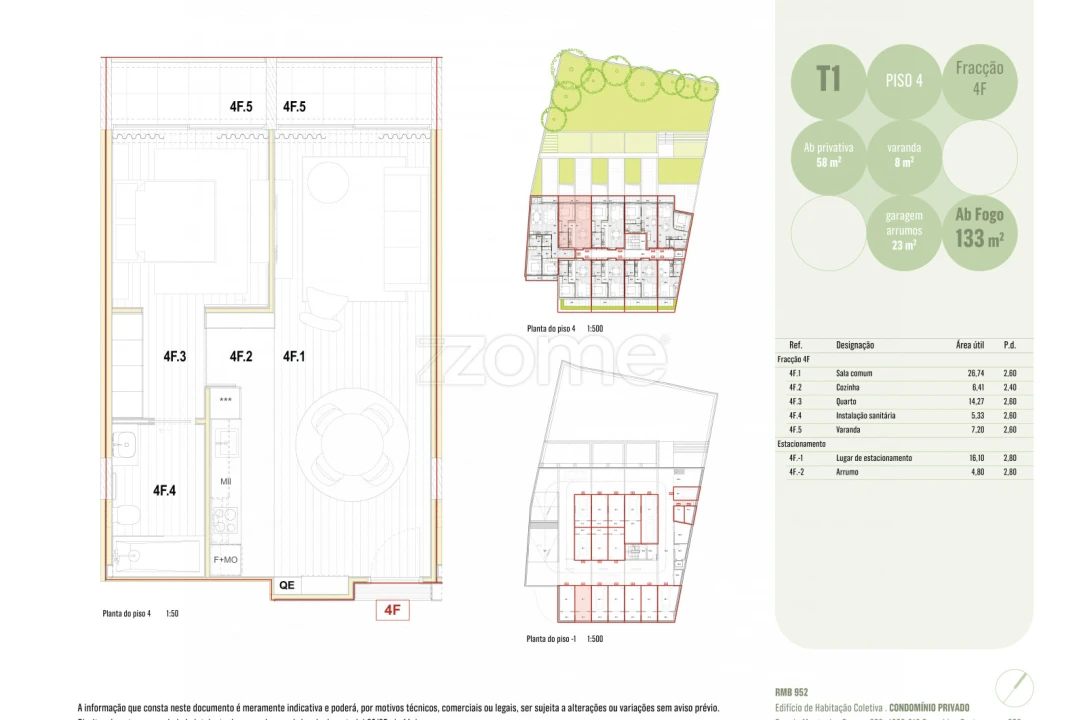 Apartamento T1 para Venda em Ramalde Foto 5