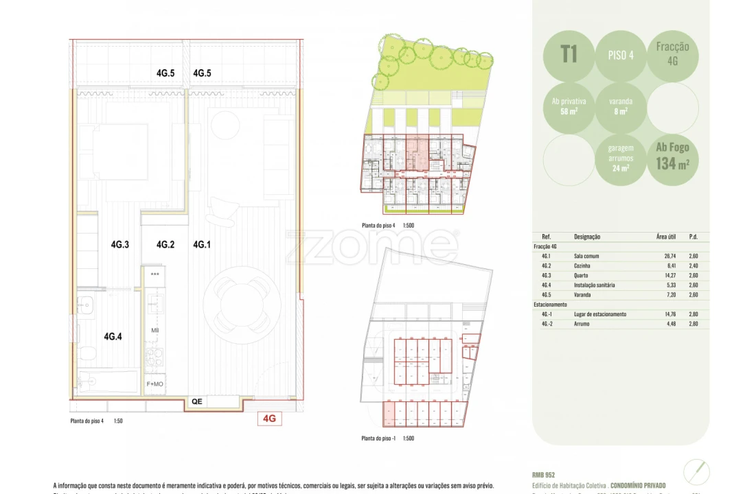 Apartamento T1 para Venda em Ramalde Foto 5