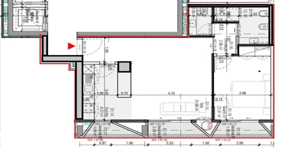 Apartamento T1 para Arrendamento em Carnide Foto 30
