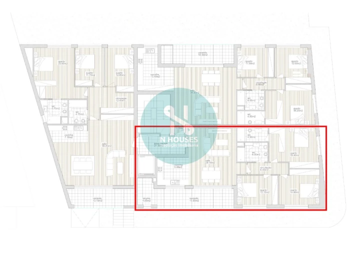 Apartamento T3 para Venda em Ferreiros e Gondizalves Planta 1