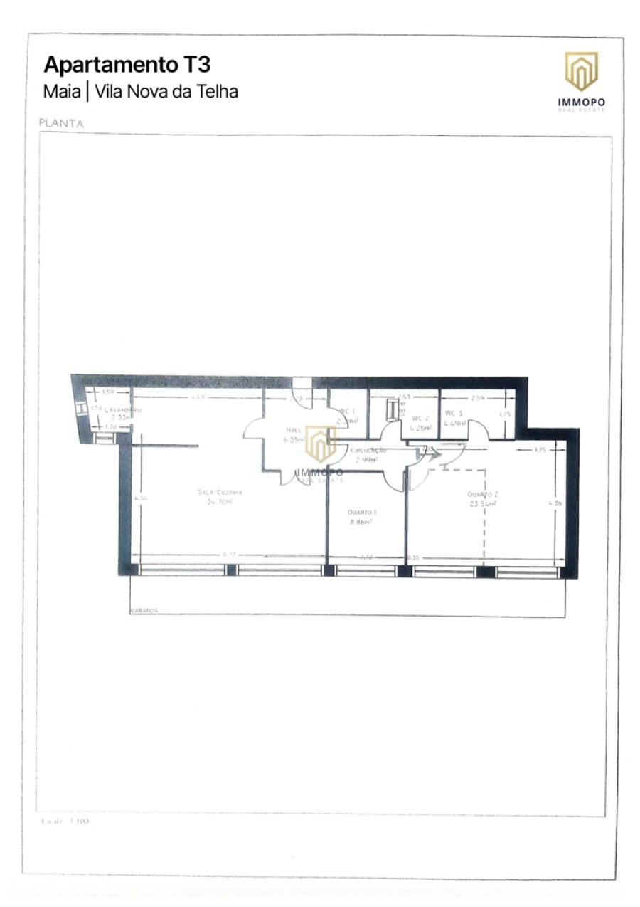 Apartamento T3 para Venda em Vila Nova da Telha Foto 42