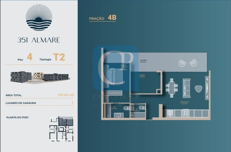 Apartamento T2 para Venda em Vila Nova de Anha Planta 1