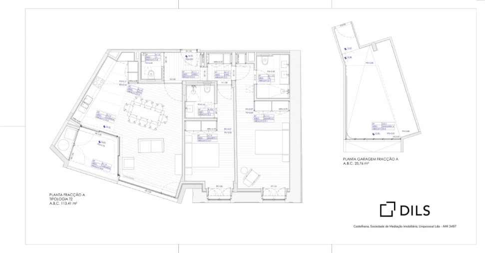 Apartamento T2 para Venda em Lordelo do Ouro e Massarelos Planta 1