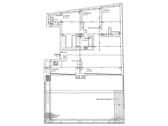 Apartamento T3 para Venda em Sesimbra (Castelo) Planta 1