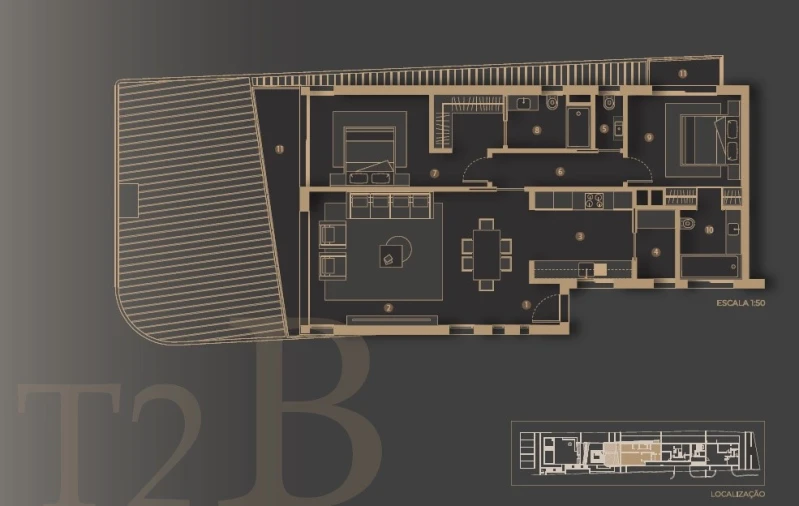 Apartamento T2 para Venda em São Martinho Planta 1