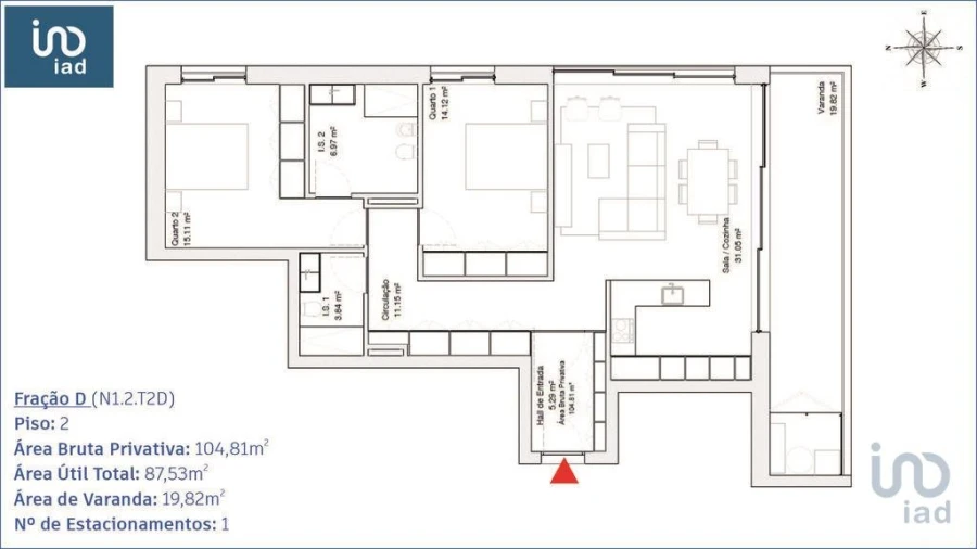 Apartamento T2 para Venda em Requeixo, Nossa Senhora de Fátima e Nariz Foto 2