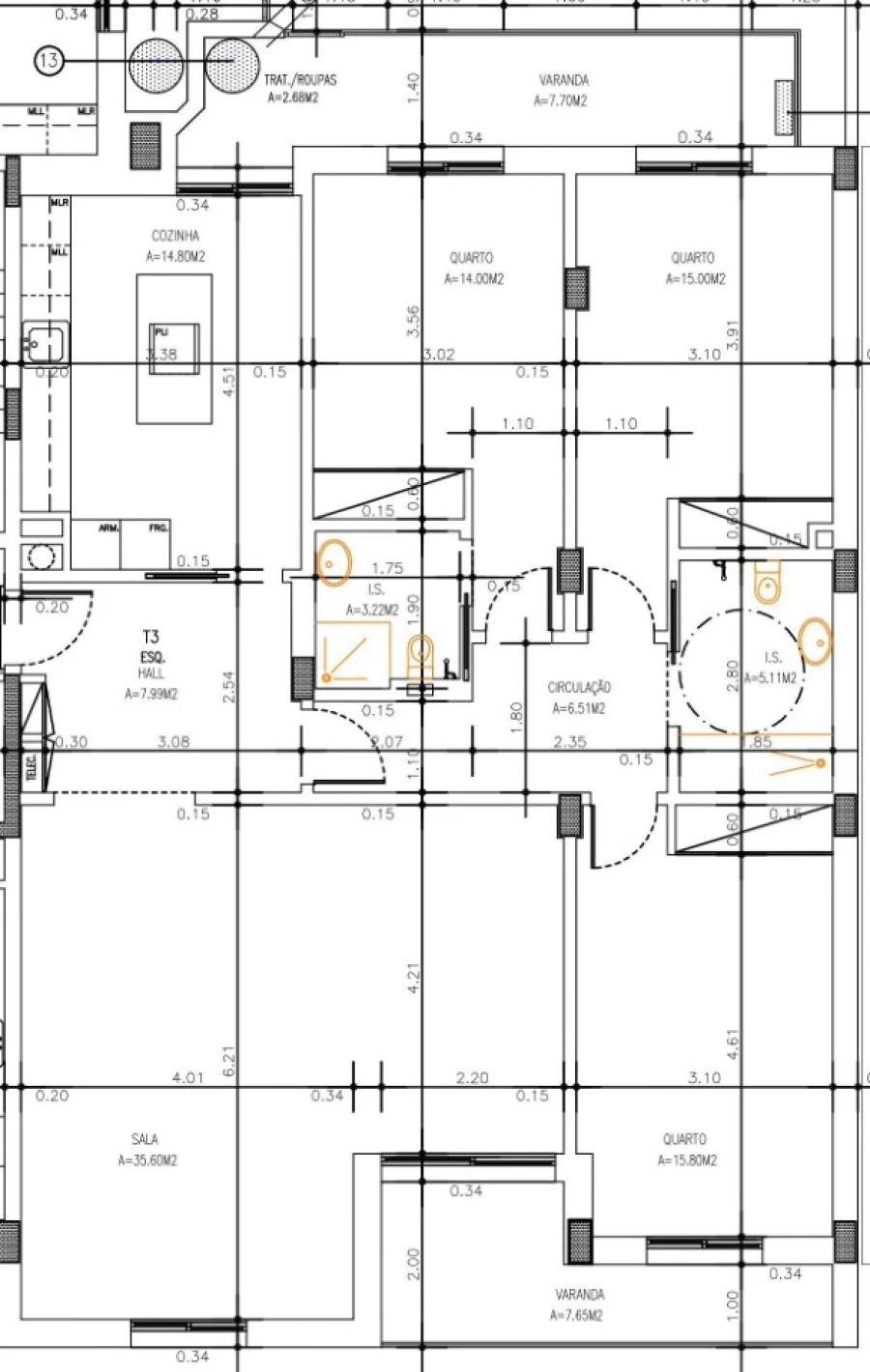 Apartamento T4 para Venda em Montijo e Afonsoeiro Planta 1