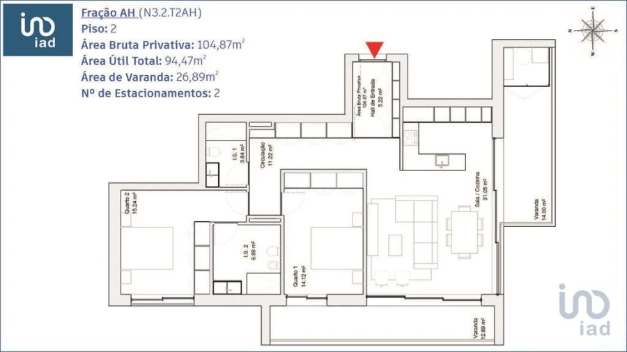 Apartamento T2 para Venda em Requeixo, Nossa Senhora de Fátima e Nariz Foto 7