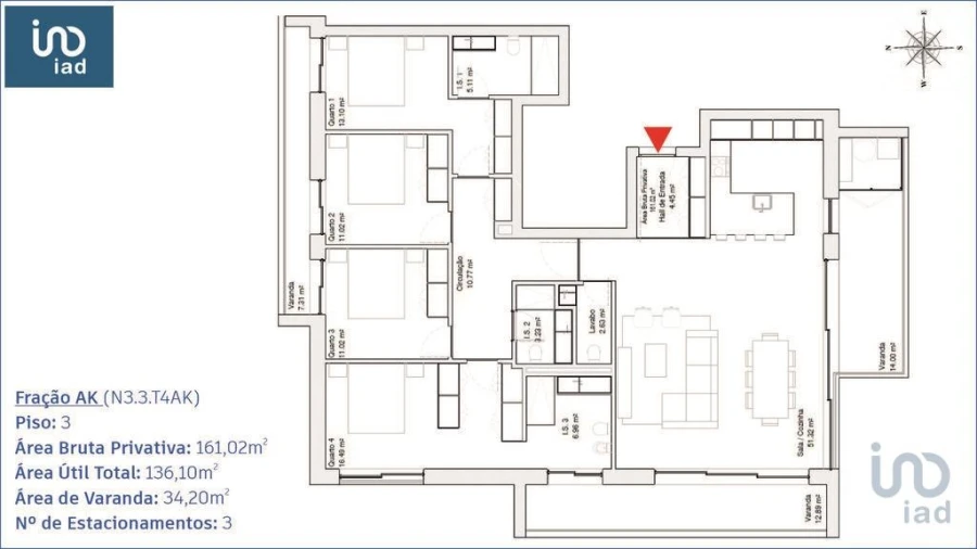 Apartamento T4 para Venda em Requeixo, Nossa Senhora de Fátima e Nariz Foto 5