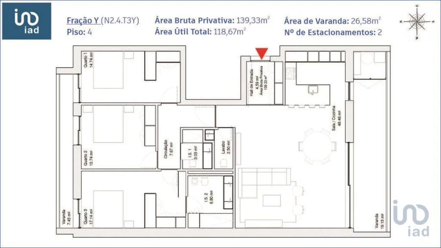 Apartamento T3 para Venda em Requeixo, Nossa Senhora de Fátima e Nariz Foto 2