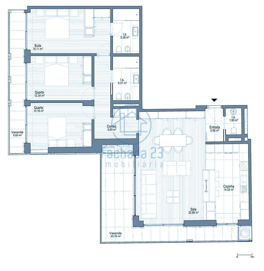 Apartamento T3 para Venda em Santa Marinha e São Pedro da Afurada Planta 1