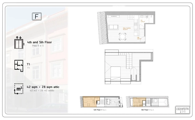 Apartamento para Venda em Cedofeita, Santo Ildefonso, Sé, Miragaia, São Nicolau e Vitória Planta 1