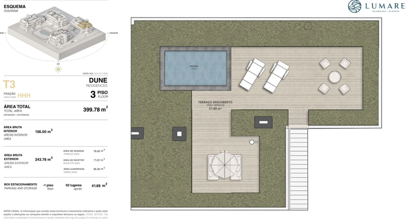 Apartamento T3 para Venda em Quarteira Planta 2