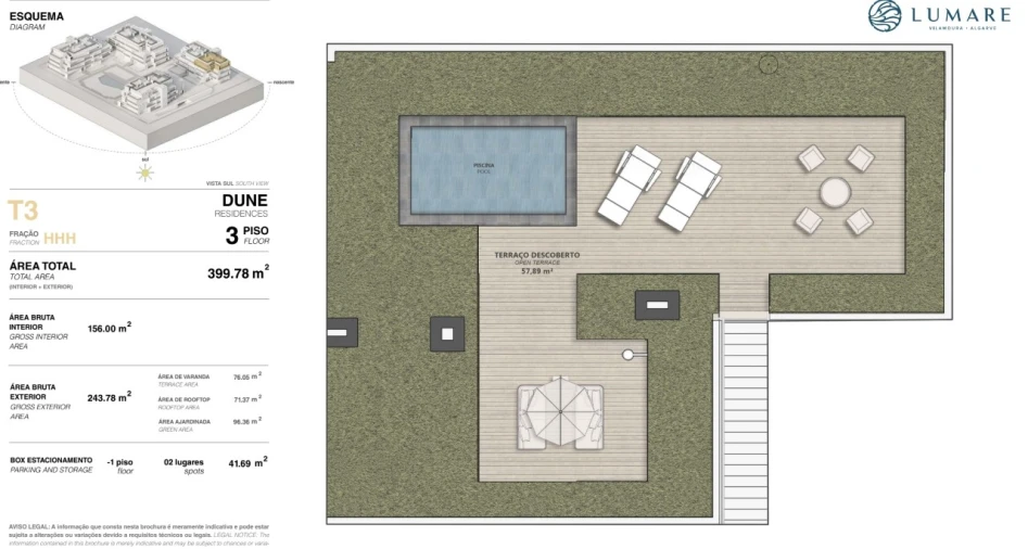 Apartamento T3 para Venda em Quarteira Planta 2