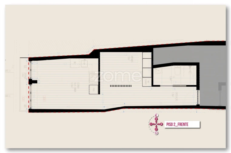 Apartamento T1 para Venda em Cedofeita, Santo Ildefonso, Sé, Miragaia, São Nicolau e Vitória Planta 1