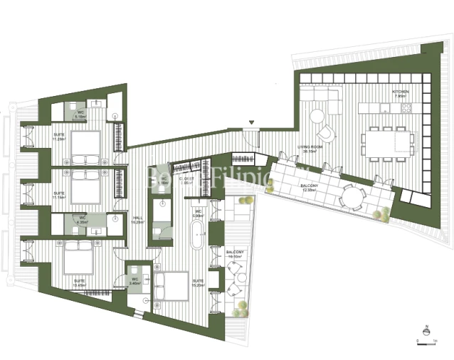 Apartamento T4 para Venda em Misericórdia Planta 1