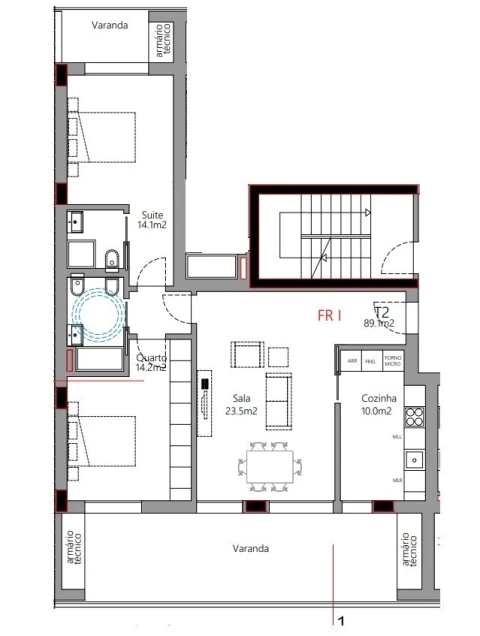 Apartamento T2 para Venda em Santo Antonio dos Olivais