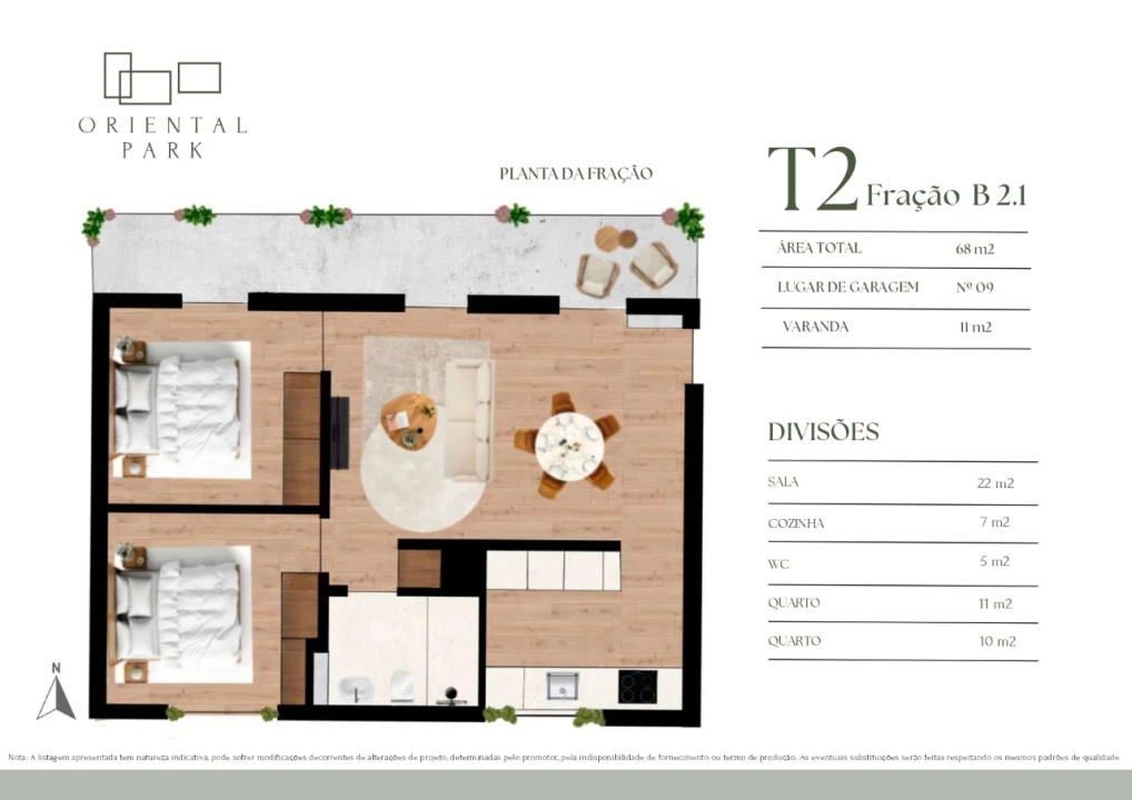 Apartamento T2 para Venda em Campanhã Planta 7