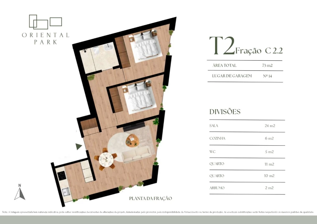 Apartamento T2 para Venda em Campanhã Planta 18