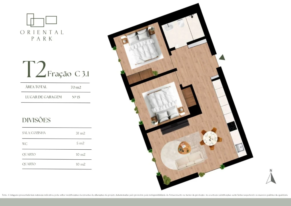 Apartamento T2 para Venda em Campanhã Planta 19